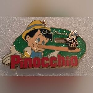 Disney Pinocchio Green and Red Enamel Pin